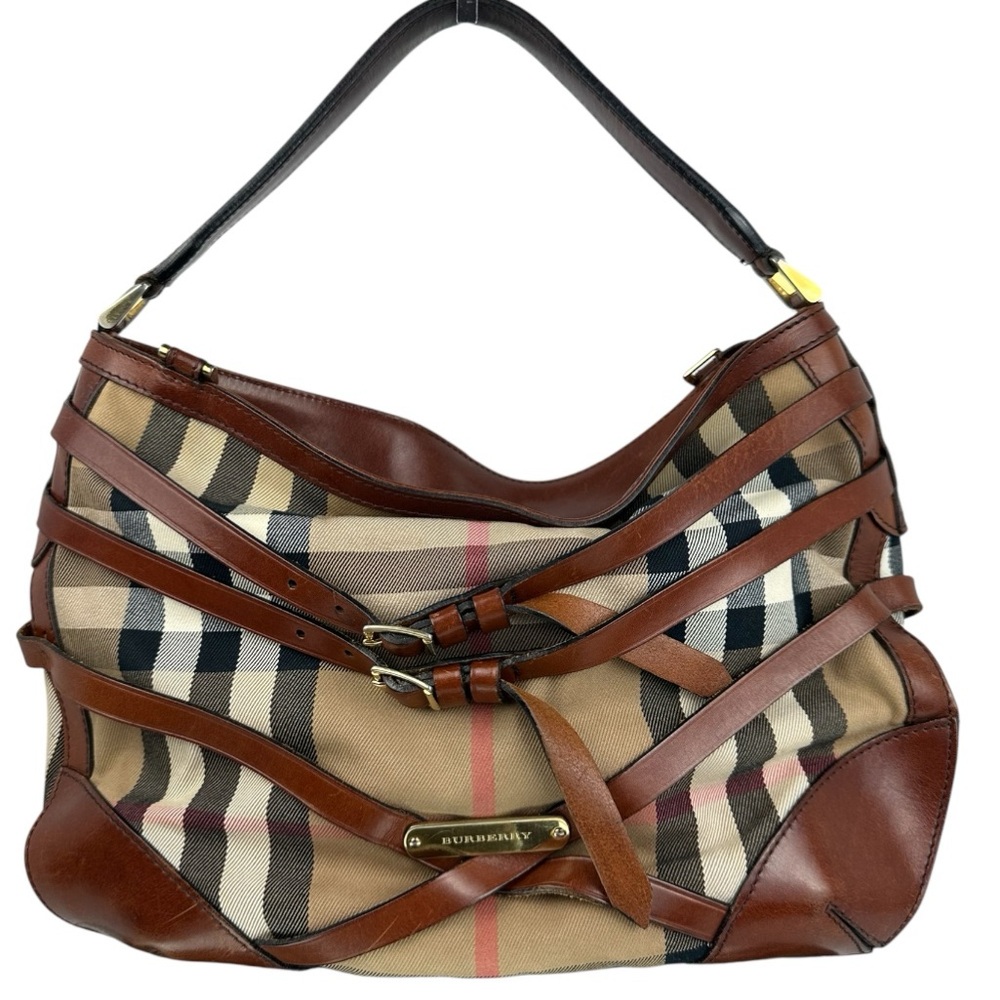 Burberry Brown and Tan Shoulder Bag
